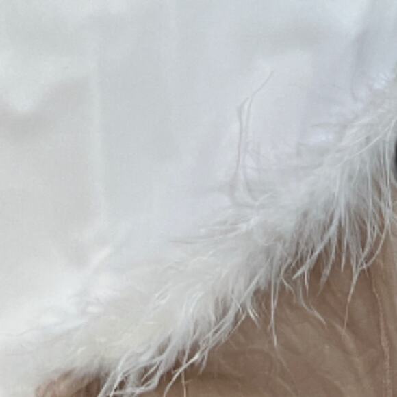 CBR White Feathered Mini Dress | Size M - Picture 5 of 6